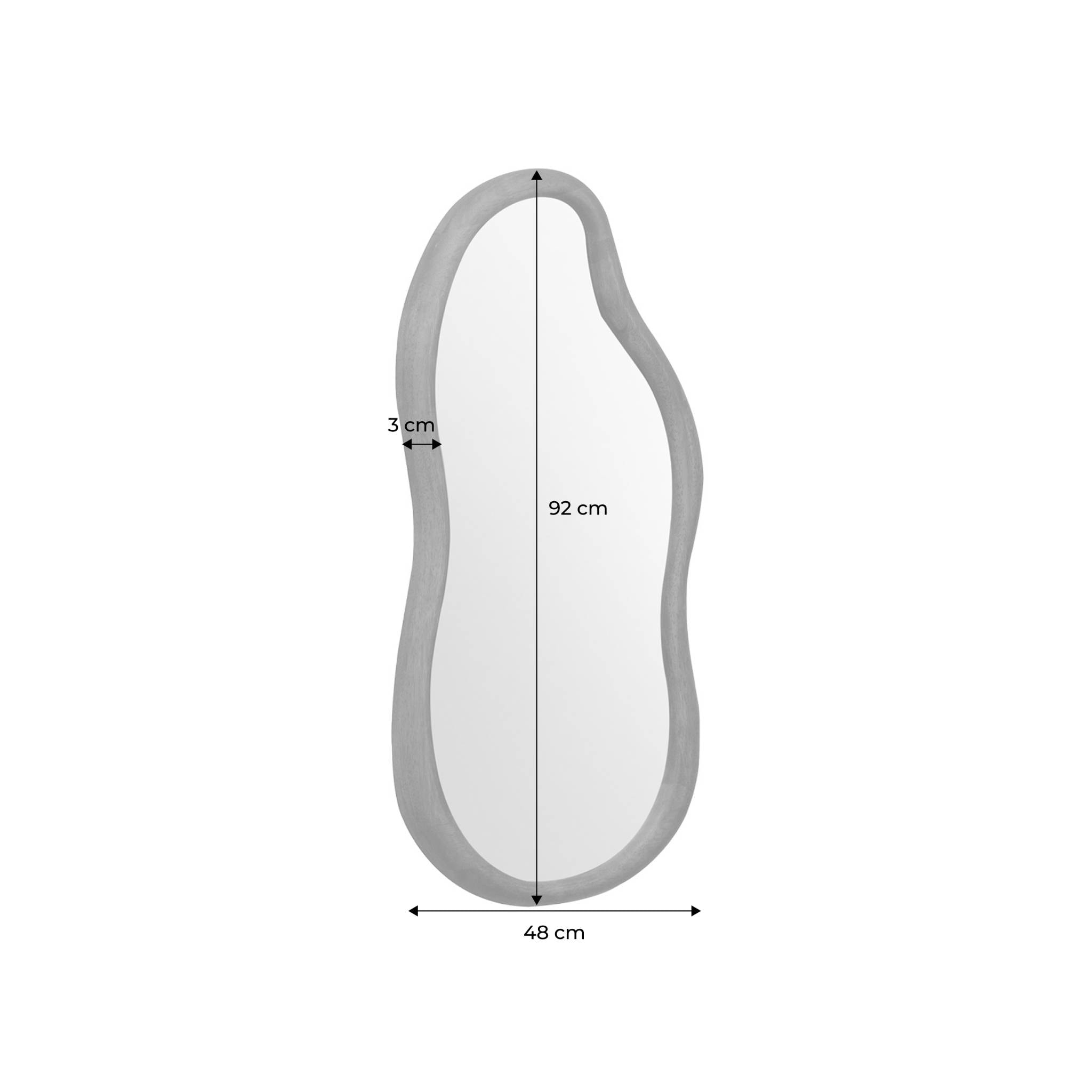 Miroir organique bois d'hévéa AUSTIN
