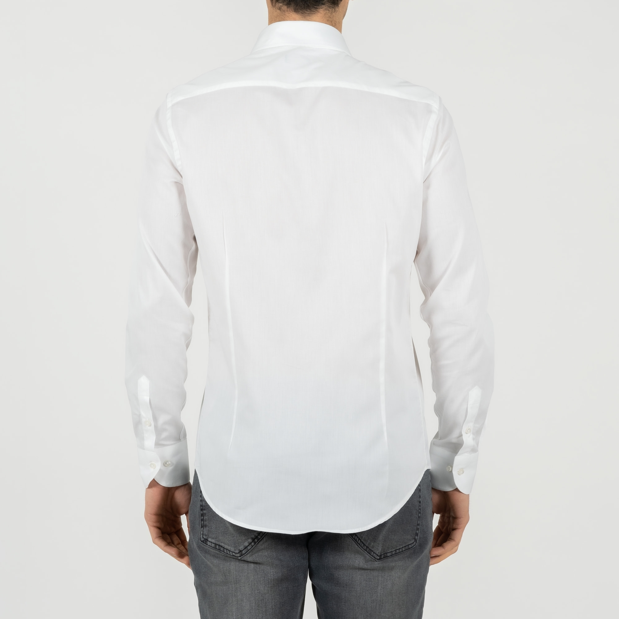 Camicia twill collo francese regular fit