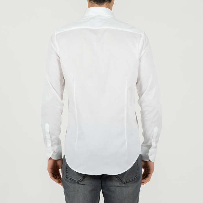 Camicia twill collo francese regular fit