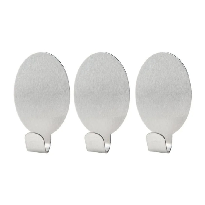 Lot de 3 crochets adhésifs universels ovales Fackelmann Tecno
