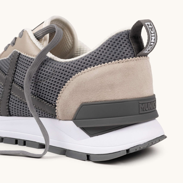 Sneakers Retro Running Gris y Beige | MUNICH VERSATILE 31