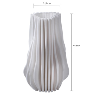 Vaso con righe in rilievo - 31xH48x19cm - Pezzi 1 - Bianchi Dino SpA