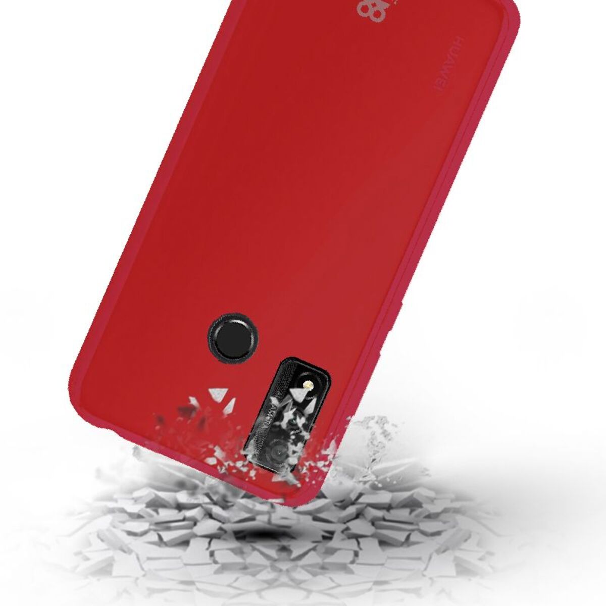 Coque IBROZ Huawei P Smart 2020 Silicone rouge