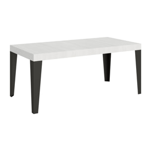 Table extensible 90x180/440 cm Flame Frêne Blanc cadre Anthracite