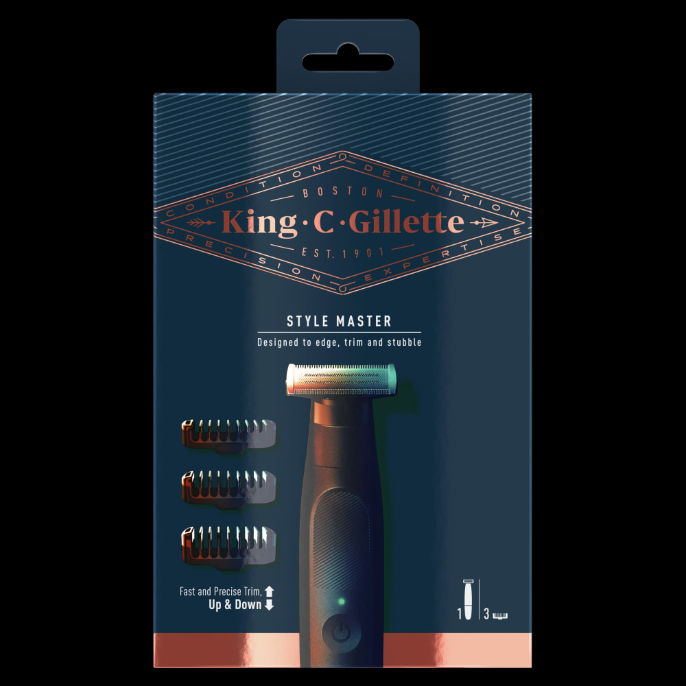 Tondeuse à Barbe Style Master King C. Gillette - Avec 3 sabots