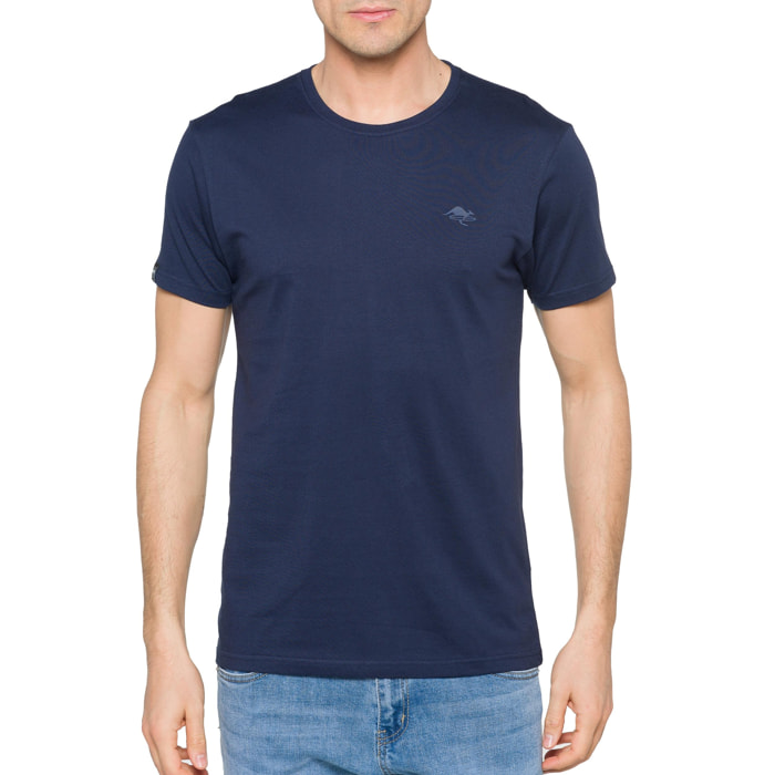 T-shirt in cotone 150 gr Hot Buttered Lizard Colore Blu navy