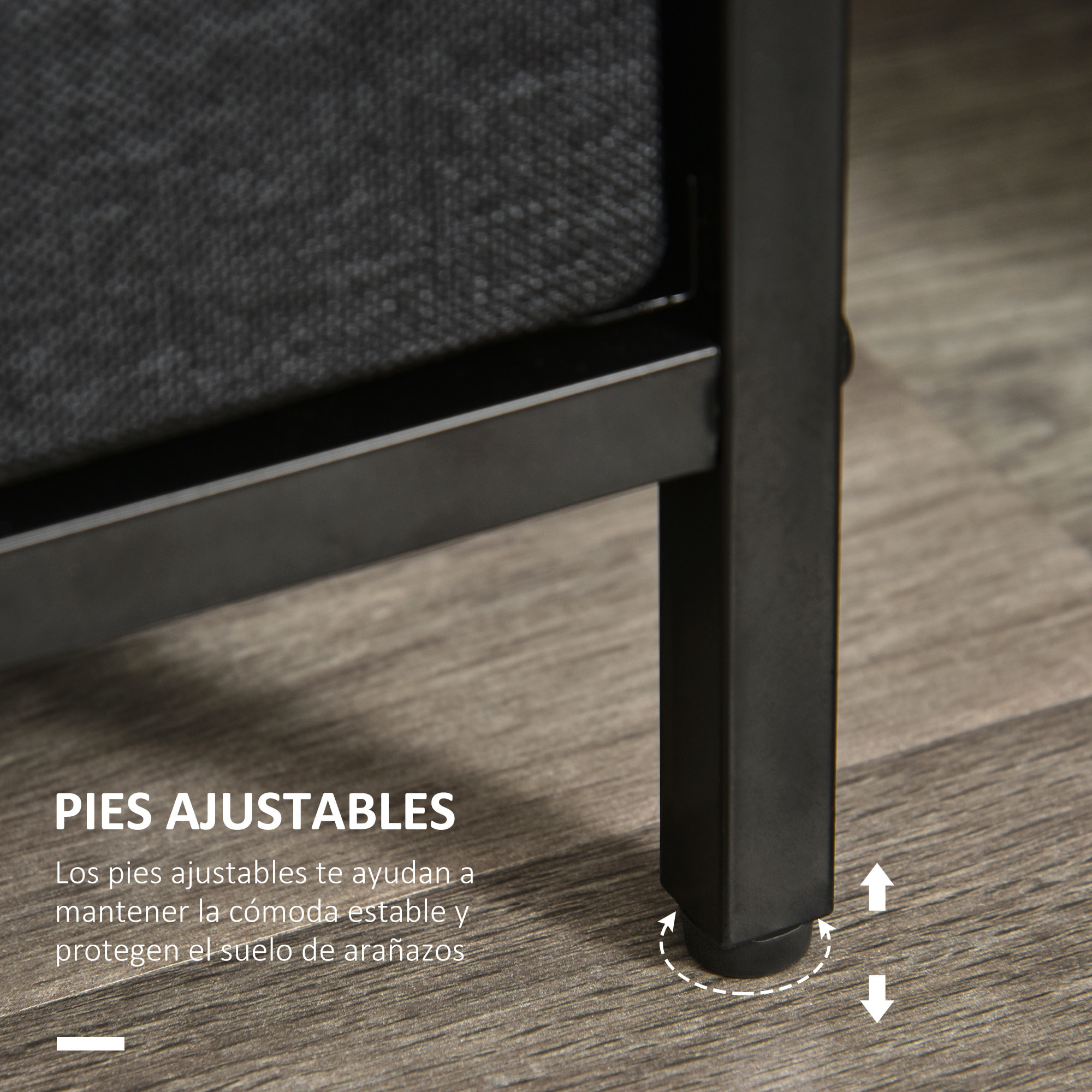 Armario de Salón Moderno con 4 Cajones Plegables y Estante Abierto 58x29x103 cm