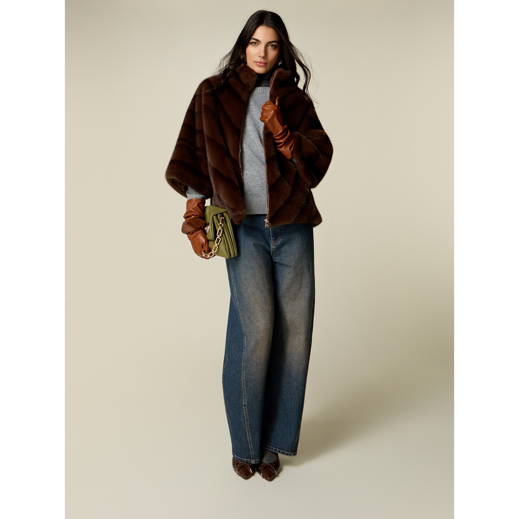 Oltre - Jeans wide leg barrel - Blu