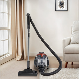 Aspirador ciclonico sin bolsa STC58 H.Koenig, cepillo para suelos duros y cepillo para alfombras y mascotas, filtro HEPA 12, 850W