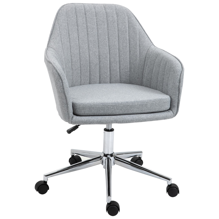 Silla de Oficina Ergonómica Ajustable Giratoria Despacho Ordenador 120kg Gris