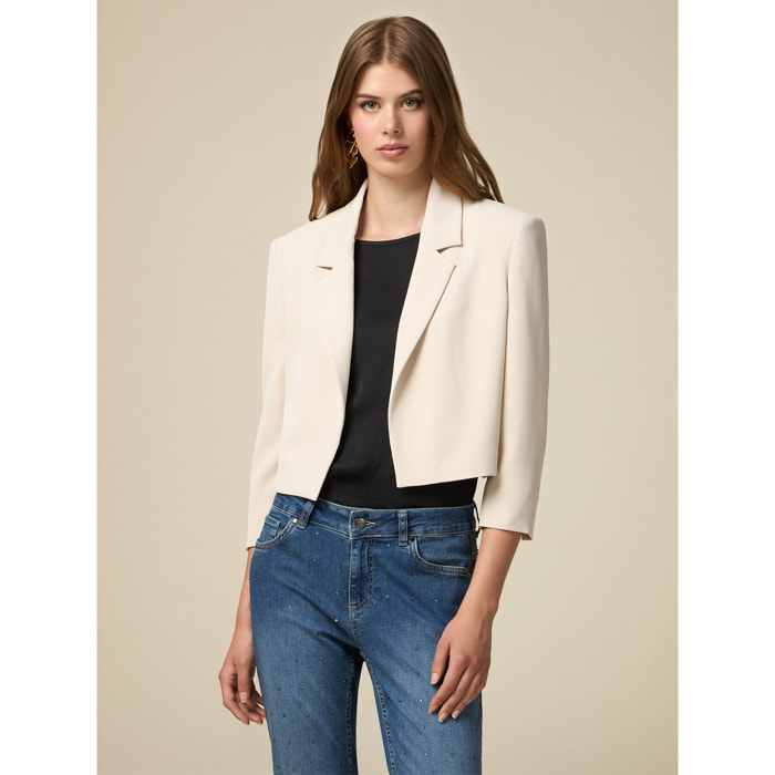 Oltre - Short blazer jacket - Beige