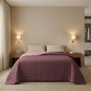 Copriletto estivo leggero double face 170x260 cm, trapunta estiva traspirante e morbida, coperta primaverile elegante e moderna, design reversibile per doppio stile, ideale per stagione calda, resistente e facile da lavare