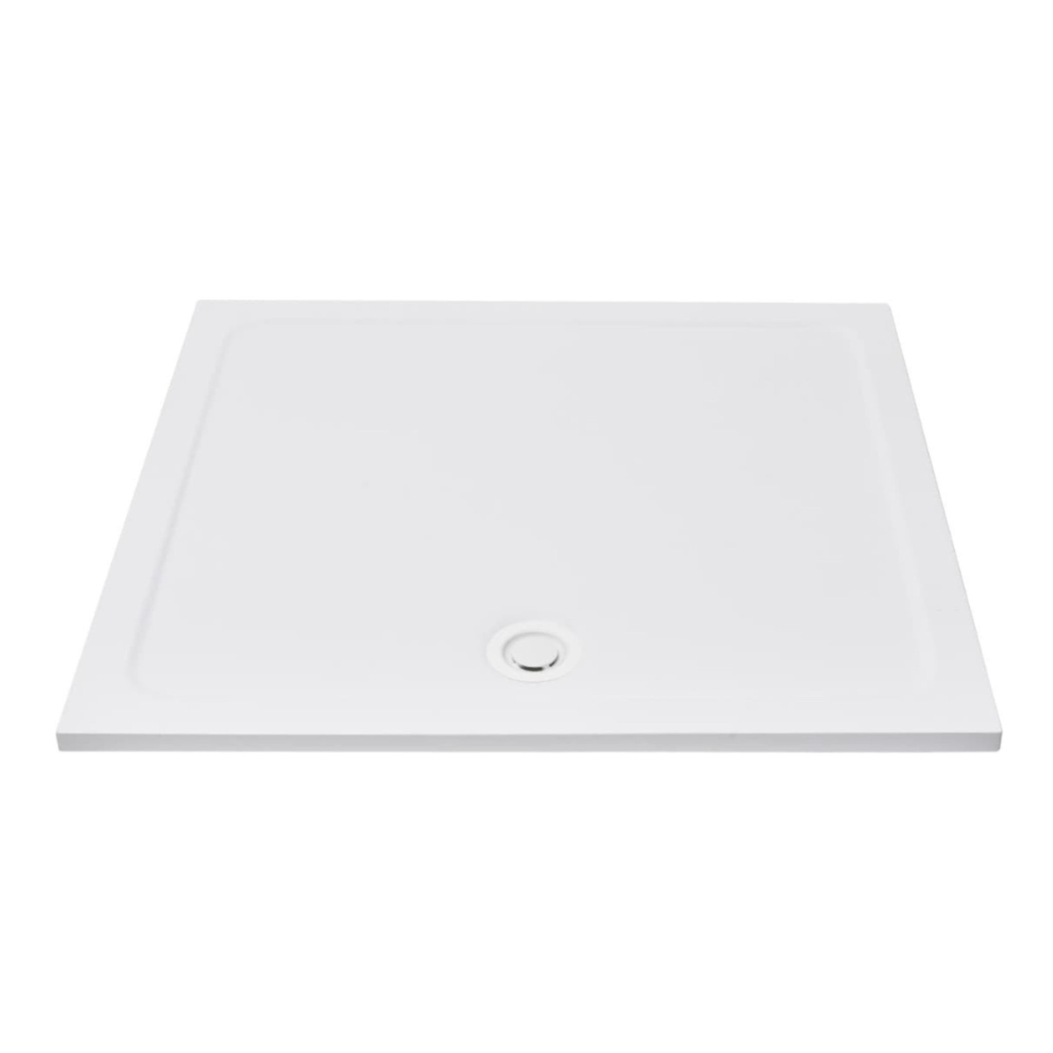 Siphon design pour receveur de douche 90 x 40/50m, couvercle blanc (E90KOB)