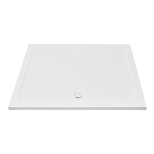Siphon design pour receveur de douche 90 x 40/50m, couvercle blanc (E90KOB)