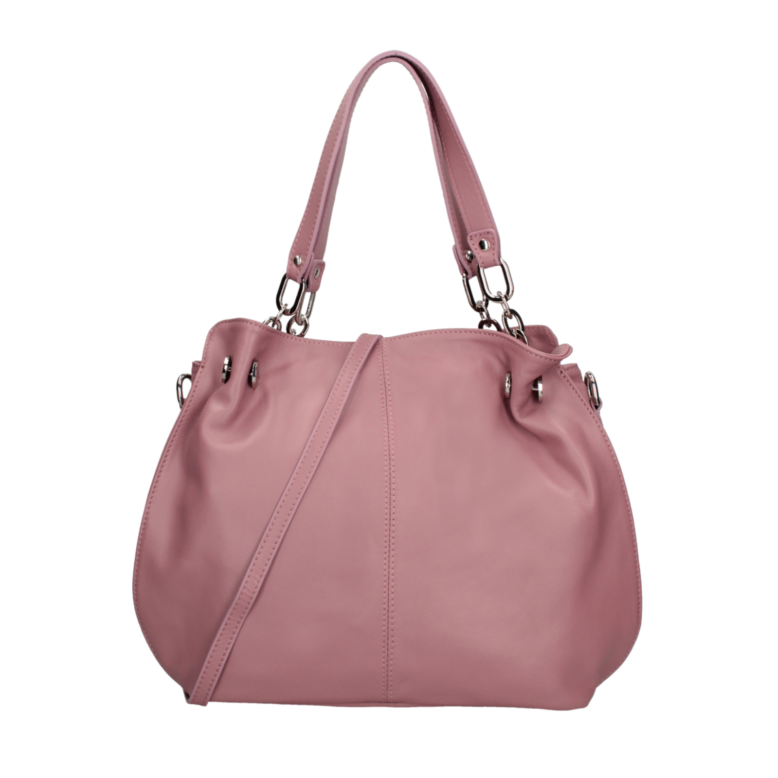 Borsa a spalla da Donna Charlotta in Vera Pelle Made in Italy 30x38x12 cm