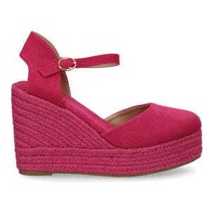 Alpargata cuña mujer talón cerrado y pulsera tobillo