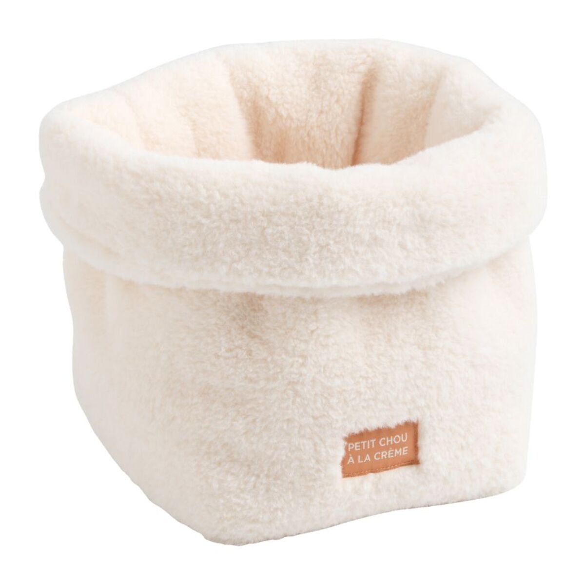 Panière de rangement en sherpa