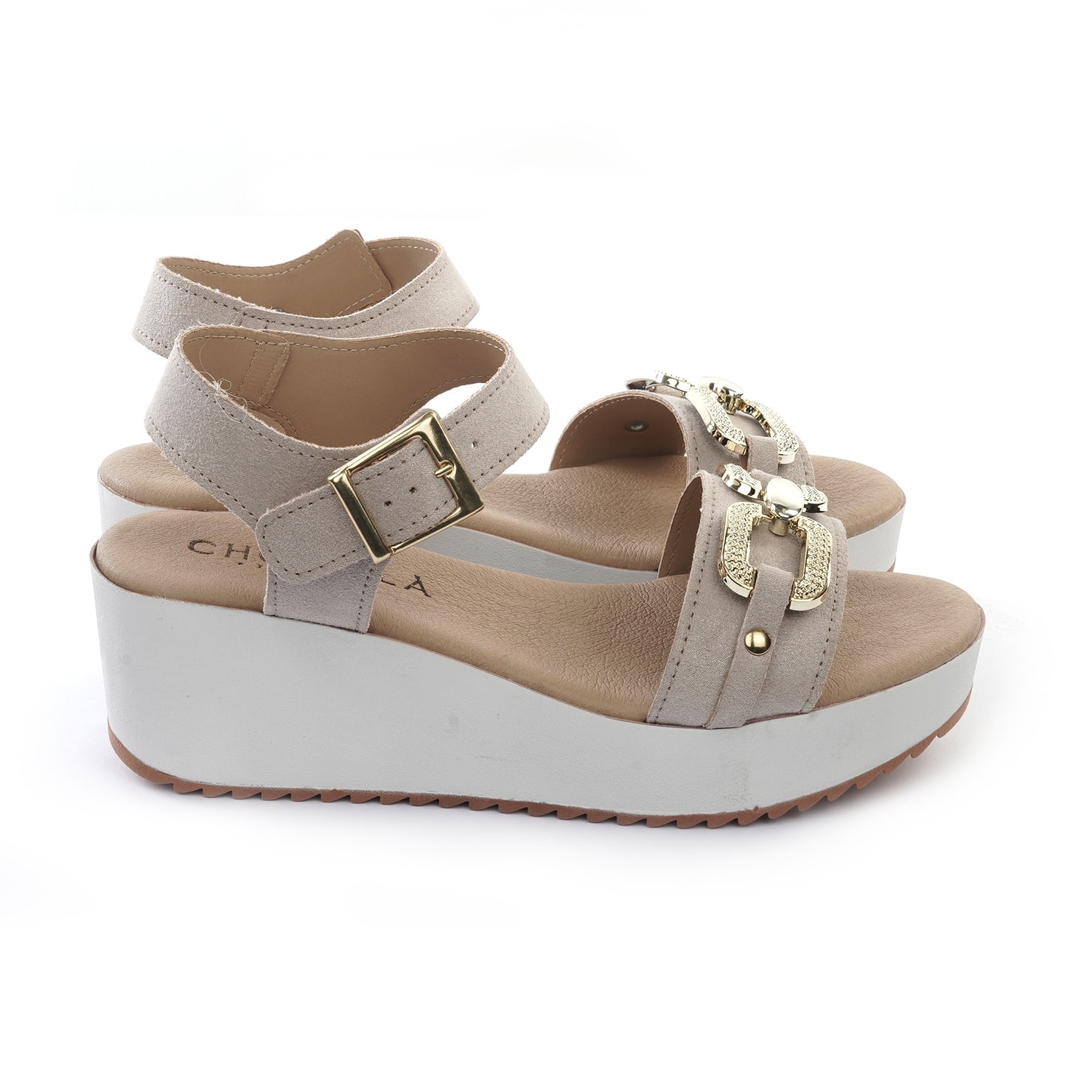 SANDALO ZEPPA CATENA BEIGE