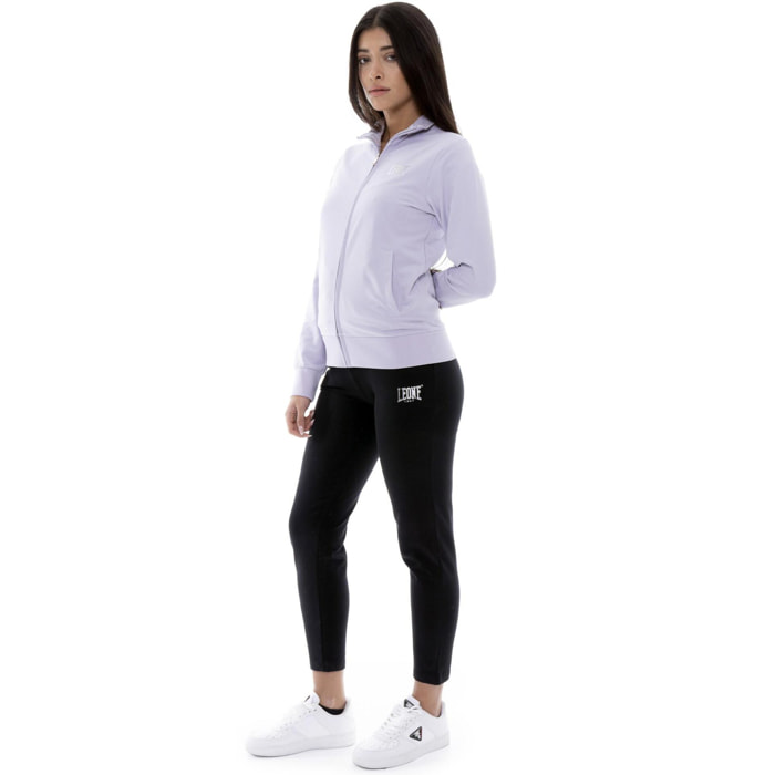 Chándal de algodón con cuello y cremallera para mujer Leone Summer Bright