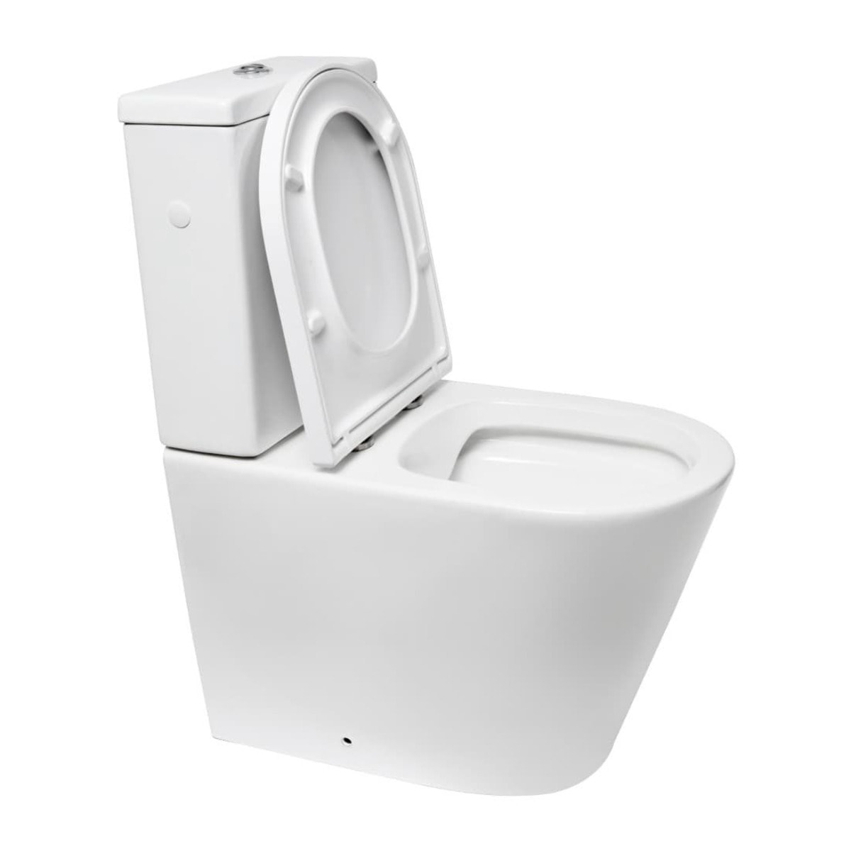 Project Combi WC à poser sans bride en céramique avec abattant SoftClose, blanc (SATPRO31)