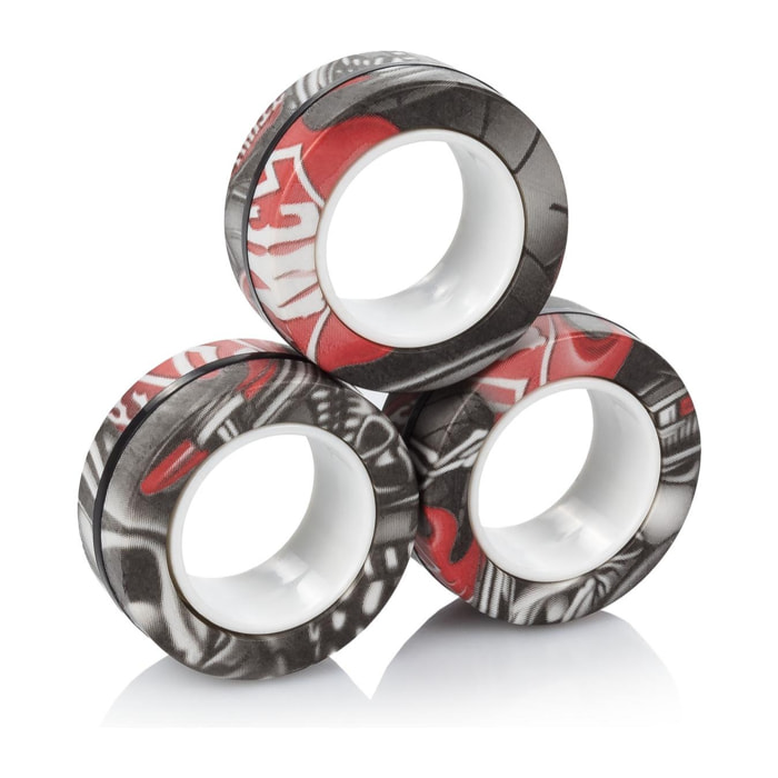 Magnetic Fidget Rings, anillos magnéticos de diseño exclusivo. Juguete antiestrés, ansiedad, concentración.