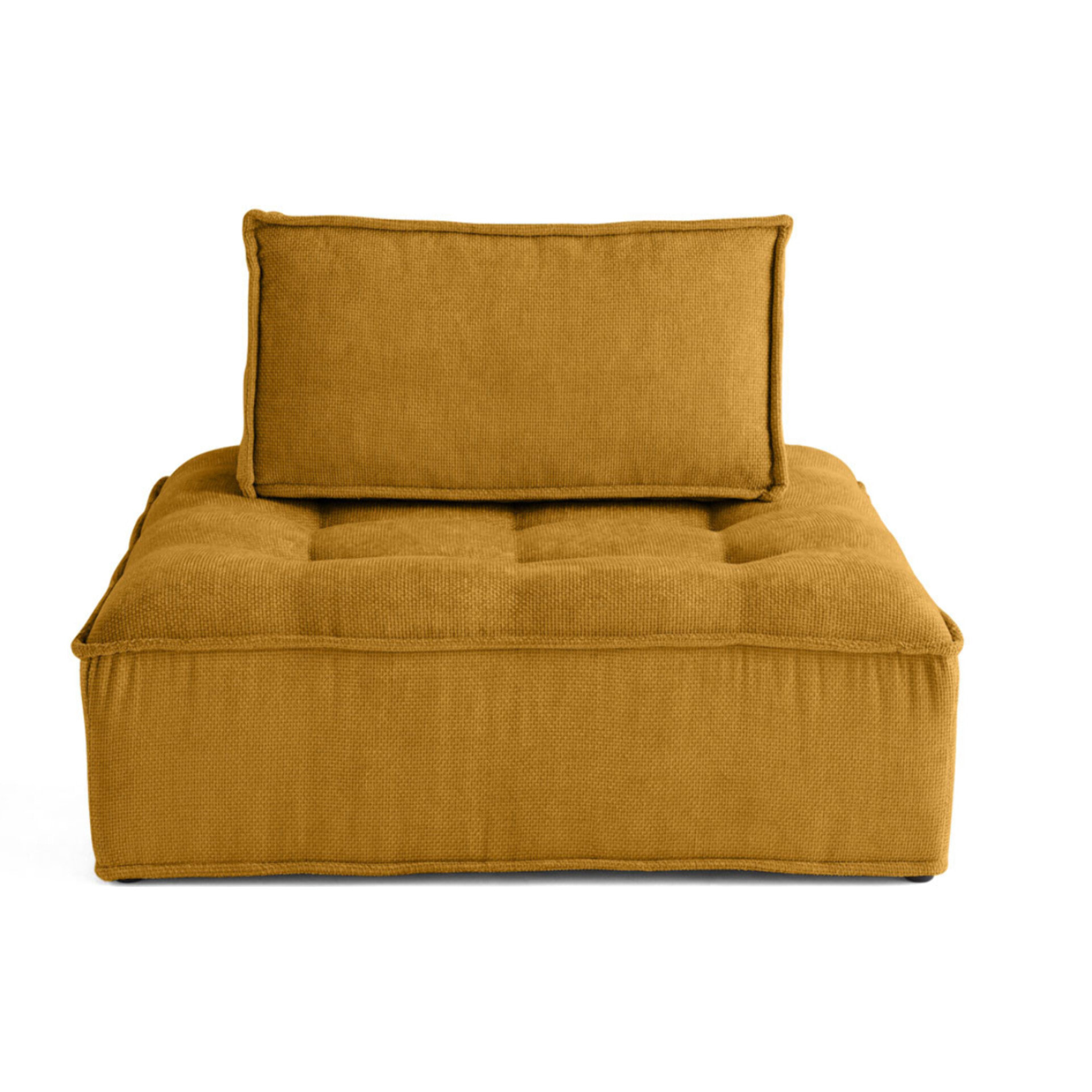 Marisol - module d'assise - velours texturé - Jaune