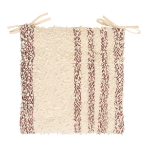 Galette Beryl carré 38x38cm marron