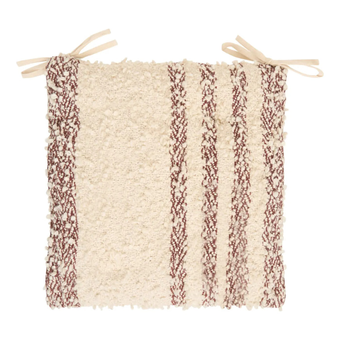 Galette Beryl carré 38x38cm marron