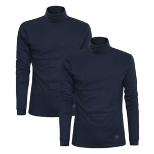 2 Maglie Dolcevita Uomo Caldo Cotone Sergio Tacchini