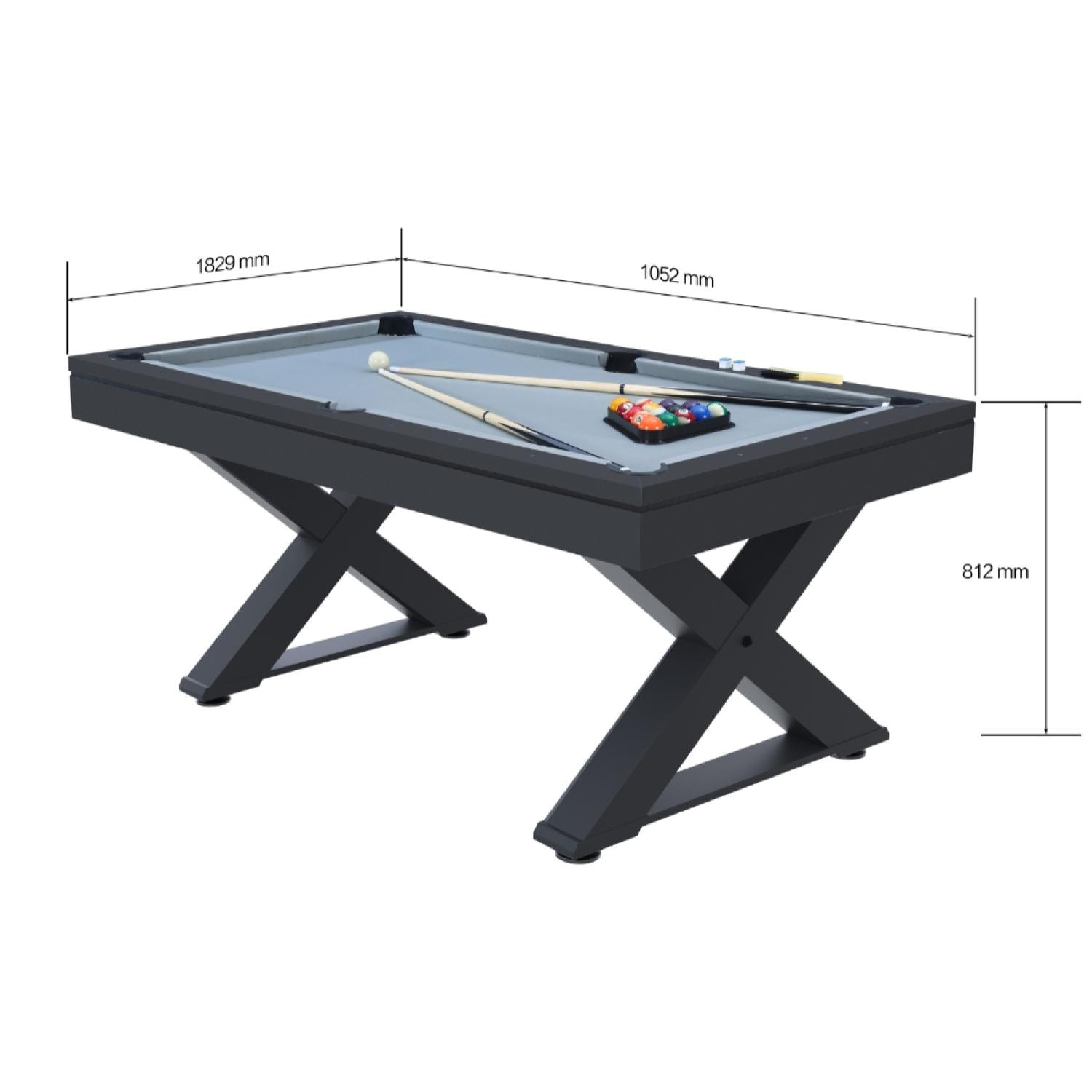 Table multi-jeux, ping-pong et billard en bois noir ARIZONA