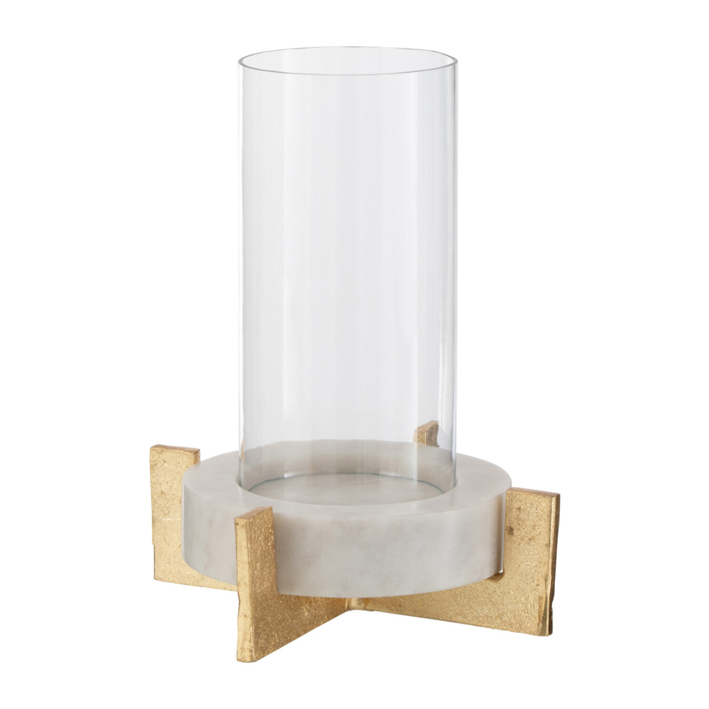 J-Line photophore Base - marbre/métal - gris/champagne - small