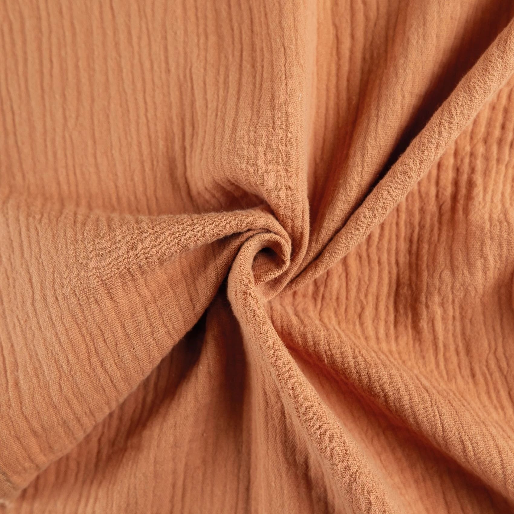 Rideau en gaze de coton tamisant à oeillets - Terracotta