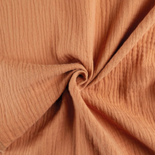 Rideau en gaze de coton tamisant à oeillets - Terracotta