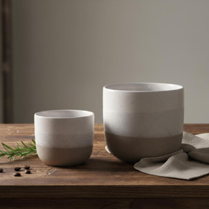 Set 2 cachepot - 22xH20x22cm - Pezzi 1 - Bianchi Dino SpA