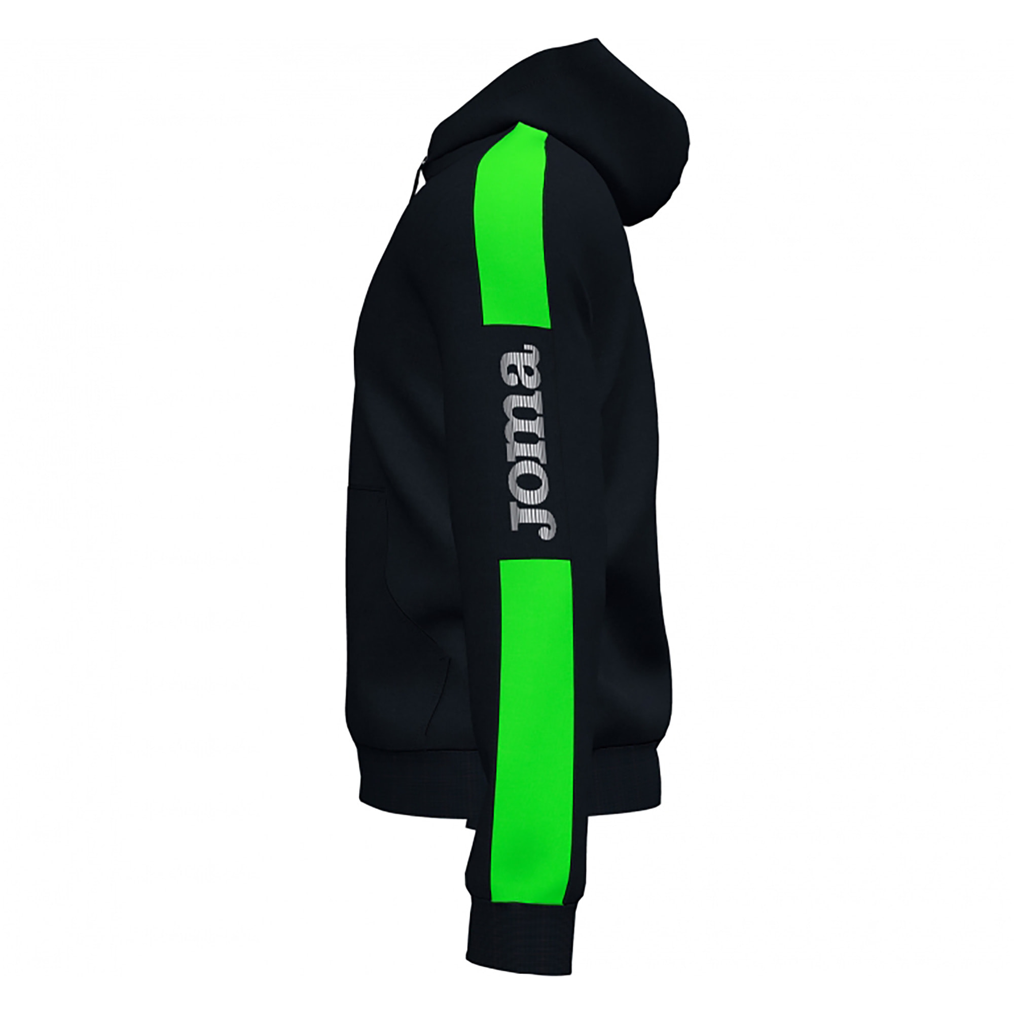 JOMA felpa uomo nero-verde fluo