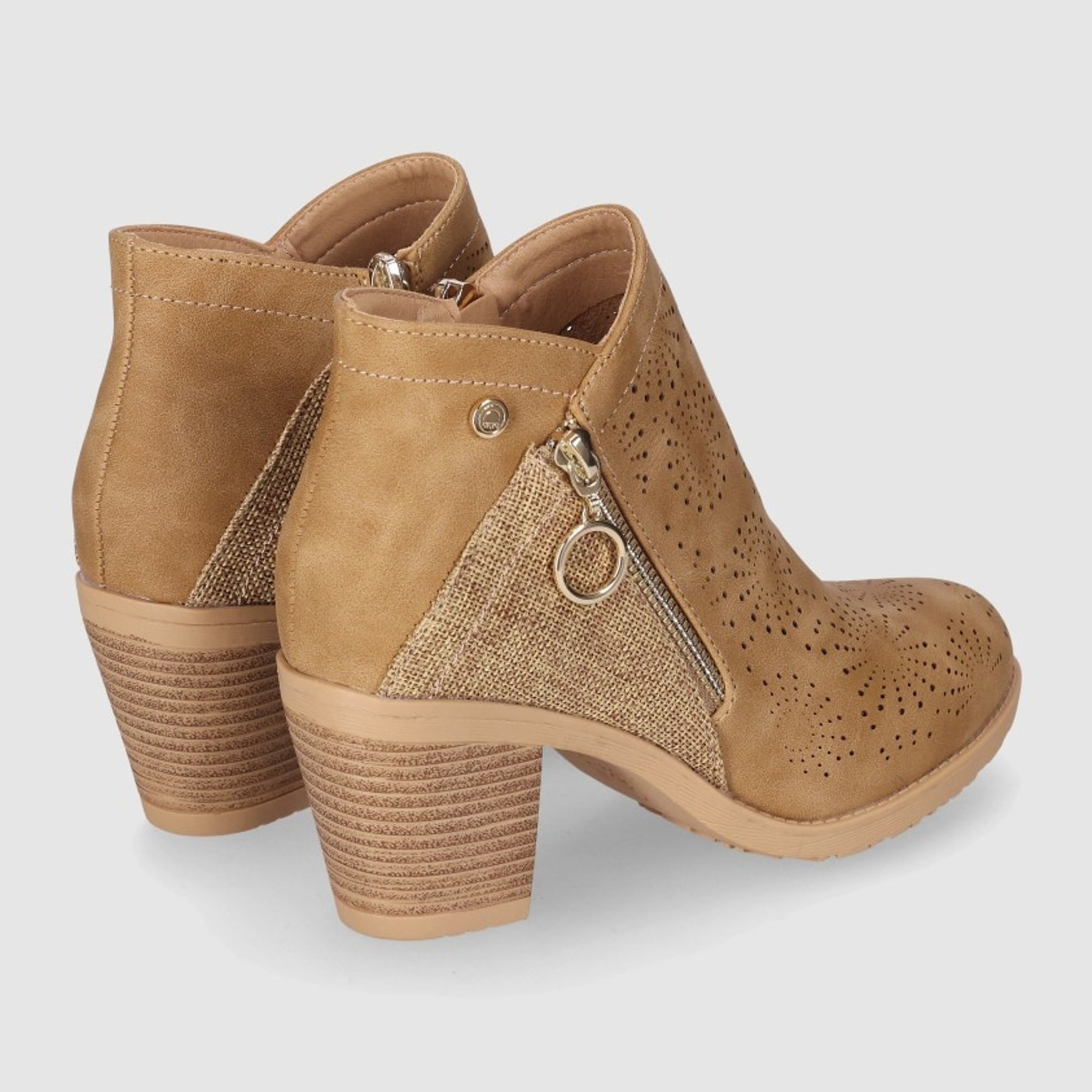 Botines de Piel Sintética - Cuero - Tacón: 6 cm
