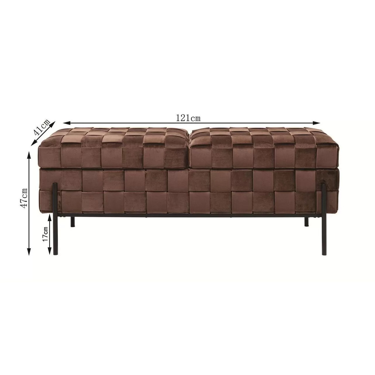 Banc-coffre Weave marron Kare Design