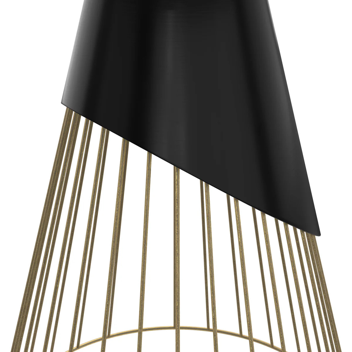 Table d'appoint ronde en métal noir et laiton D45 cm - Corry