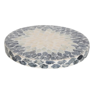 Boîte déco Sheila D25,5cm nacrée grise