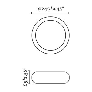 ANGA 240 Lámpara plafón blanco