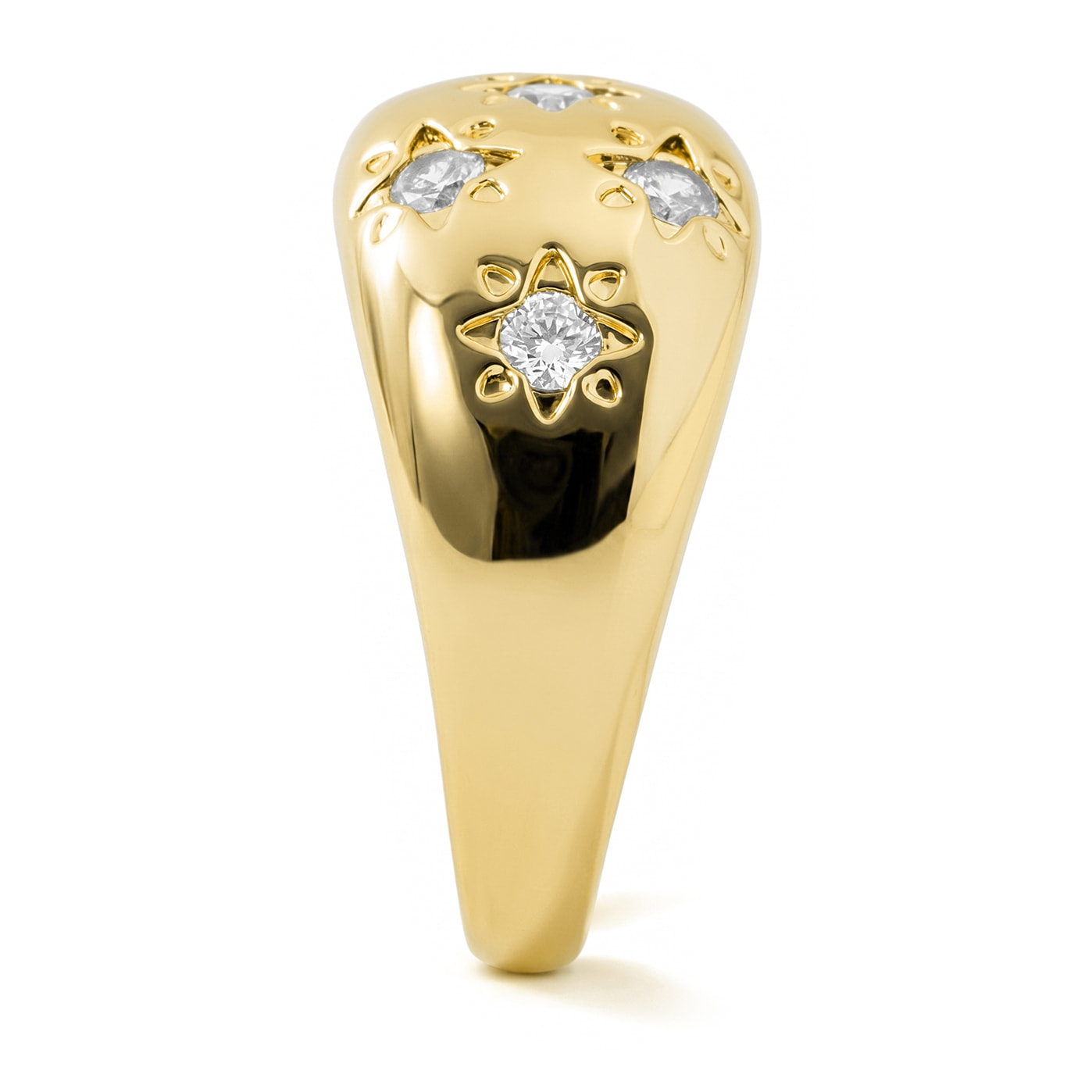 Anillo Juini acabado oro amarillo 18k