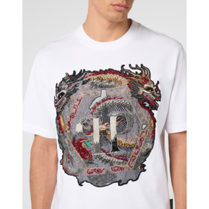 PHILIPP PLEIN Round Neck T-Shirt Dragon