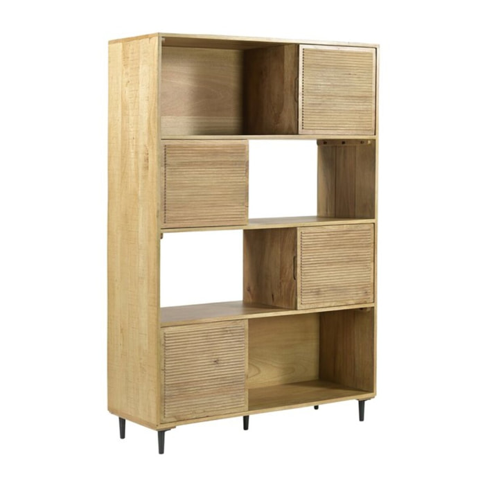 Étagère Boreal -bois massif de mangue-couleur bahamas naturelles 110 x 160 x 40 cm