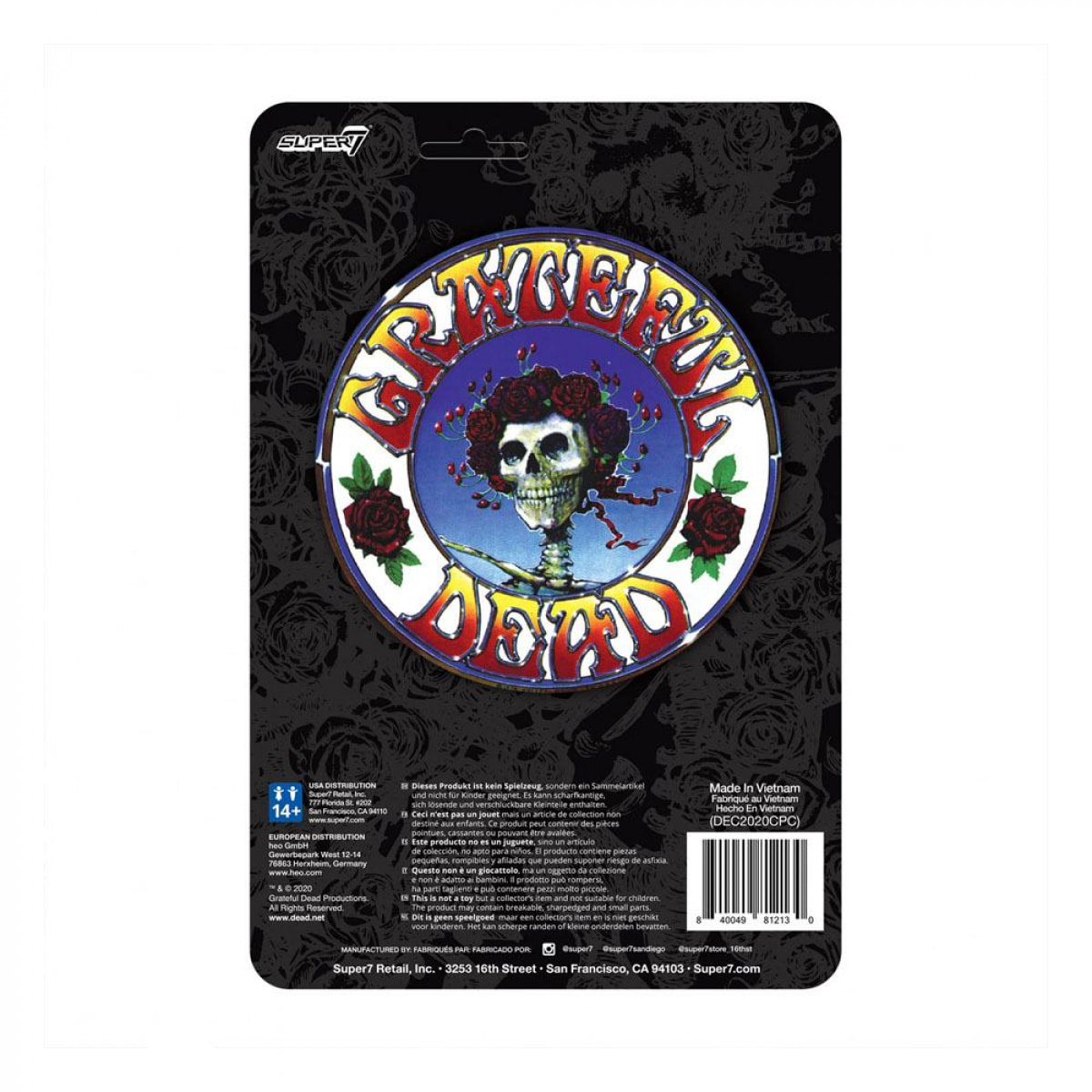 Grateful Dead Reaction Action Figura Bertha 10 Cm Super7