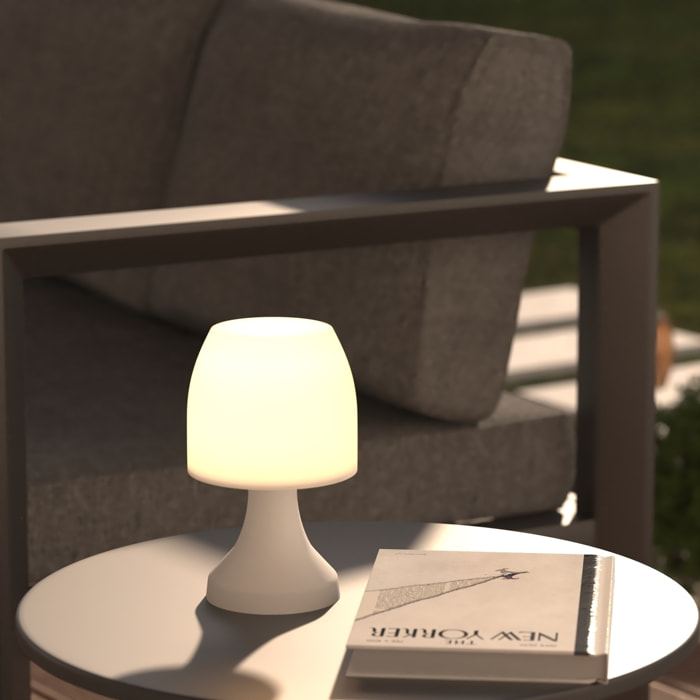 Lampe outdoor "Dokk" - blanc H19 cm