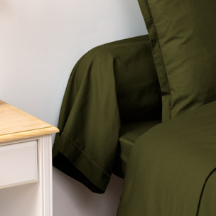Taie de traversin "Carina" 85x185cm vert kaki