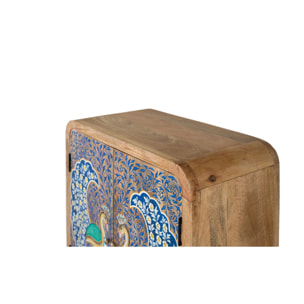 Muebles Auxiliare de Madera de Mango 65 Cm Estilo Artesanal Étnico