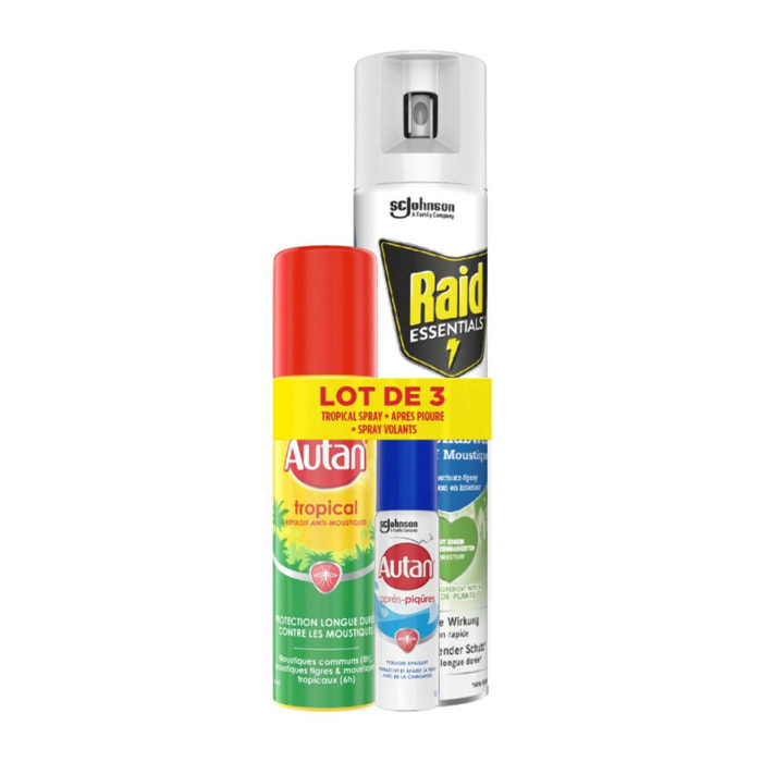 Lot De 3 - Autan - Tropical Spray + Apres Piqure + Spray Volants