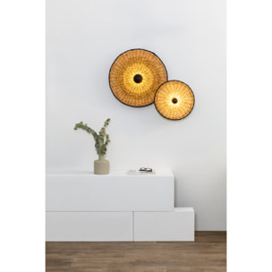 COSTAS 400 H140 Aplique/plafón negra/ratán