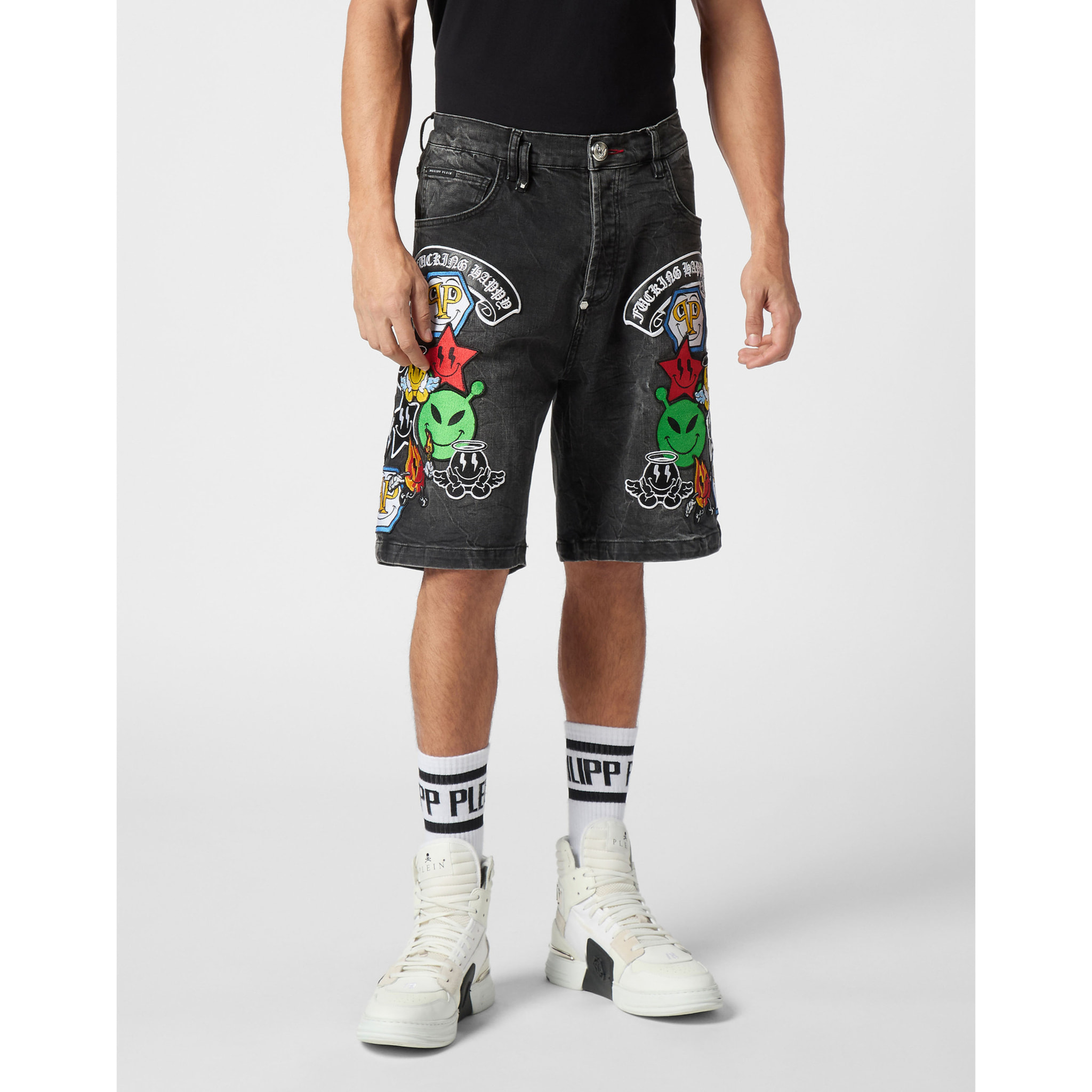 PHILIPP PLEIN Pantalones cortos vaqueros SMILE